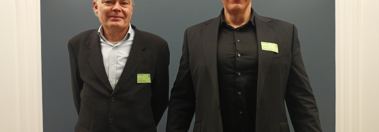 Anders Kjærulff, bevar kontanter og Kasper SKov-Mikkelsen fra SikkerhedsBranchen før fortrædet for Erhvervsudvalget.